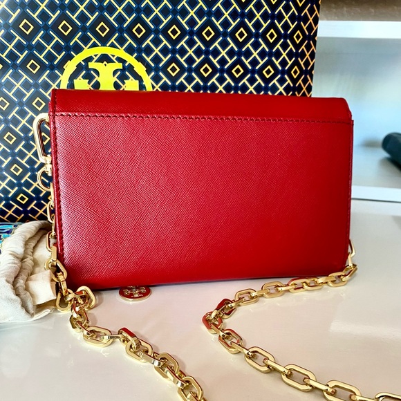 🏅SOLD🌈NEW🌈Tory Burch crossbody bag/shoulder bag/wallet-clutch/wallet on chain - Picture 3 of 12